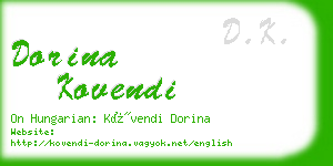 dorina kovendi business card